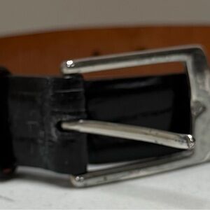 Trafalgar Black Genuine American Alligator Men’s Belt for a 34” waist